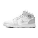 Air Jordan 1 Mid SE DD3235-100 Premium White & Colorful Accent Sneakers