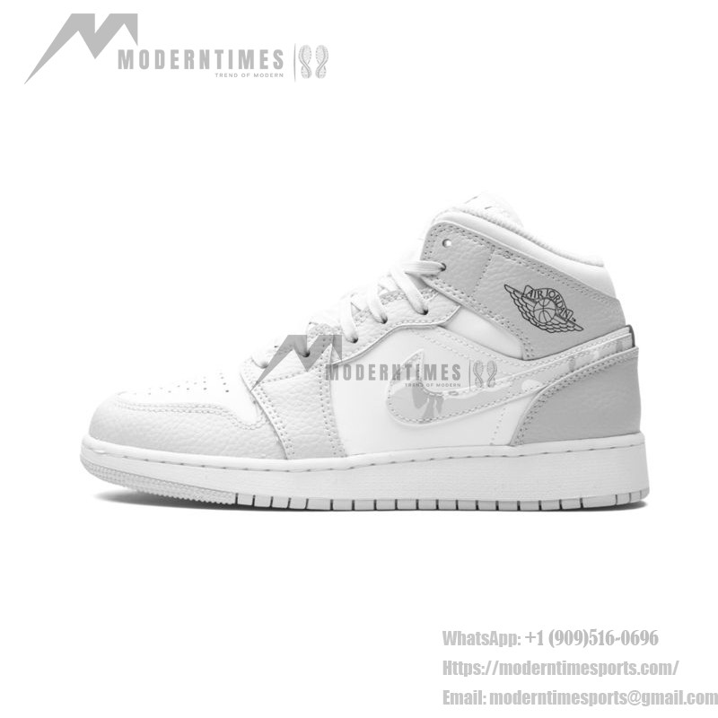 Air Jordan 1 Mid SE DD3235-100 Premium White & Colorful Accent Sneakers