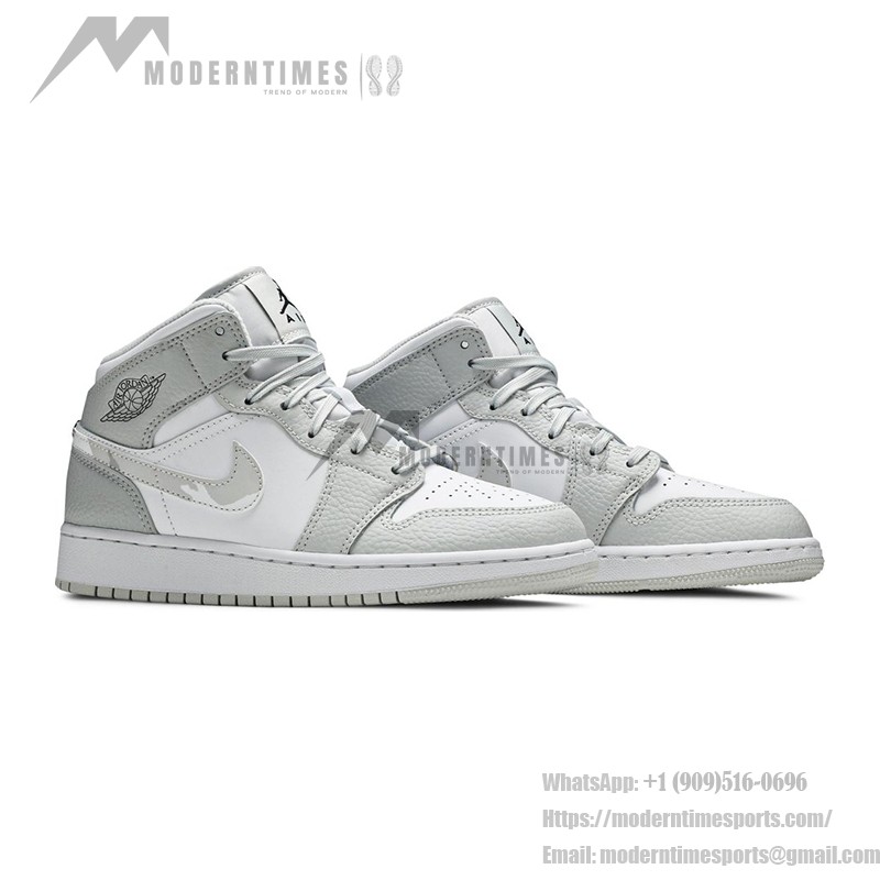 Air Jordan 1 Mid SE DD3235-100 Premium White & Colorful Accent Sneakers