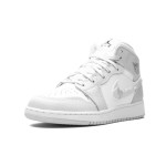 Air Jordan 1 Mid SE DD3235-100 Premium White & Colorful Accent Sneakers