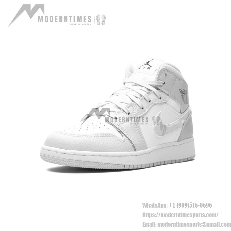 Air Jordan 1 Mid SE DD3235-100 Premium White & Colorful Accent Sneakers