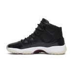 Air Jordan 11 Retro ‘Bred’ 378038-002 Black Sneakers with Red Jumpman Logo and Translucent Outsole