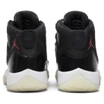 Air Jordan 11 Retro ‘Bred’ 378038-002 Black Sneakers with Red Jumpman Logo and Translucent Outsole