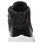 Air Jordan 11 Retro ‘Bred’ 378038-002 Black Sneakers with Red Jumpman Logo and Translucent Outsole