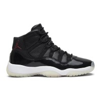 Air Jordan 11 Retro ‘Bred’ 378038-002 - Black Sneakers with Red Jumpman Logo & Translucent Outsole