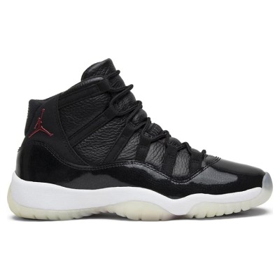 Air Jordan 11 Retro ‘Bred’ 378038-002 - Black Sneakers with Red Jumpman Logo & Translucent Outsole