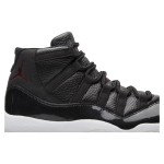 Air Jordan 11 Retro '72-10' 378037-002 Schwarze Ledersneaker mit Rotem Jumpman-Logo und Transparenter Außensohle