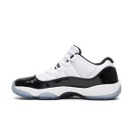 Air Jordan 11 Low 528896-153 White Sneakers with Black Patent Leather and Icy Blue Outsole