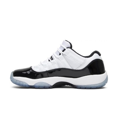 Air Jordan 11 Low 528896-153 - White Sneakers with Black Patent Leather & Icy Blue Outsole