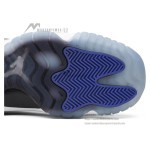 Air Jordan 11 Low 528896-153 White Sneakers with Black Patent Leather and Icy Blue Outsole
