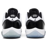 Air Jordan 11 Low 528896-153 White Sneakers with Black Patent Leather and Icy Blue Outsole