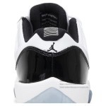 Air Jordan 11 Low 528896-153 White Sneakers with Black Patent Leather and Icy Blue Outsole