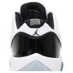 Air Jordan 11 Low 528896-153 White Sneakers with Black Patent Leather and Icy Blue Outsole