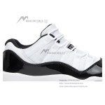 Air Jordan 11 Low 528896-153 White Sneakers with Black Patent Leather and Icy Blue Outsole