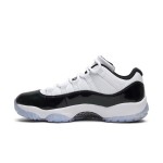 Air Jordan 11 Low ‘Concord’ 528895-145 White and Black Sneakers with Patent Leather and Icy Blue Outsole