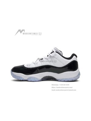 Air Jordan 11 Low ‘Concord’ 528895-145 - White and Black Sneakers with Patent Leather & Icy Blue Outsole