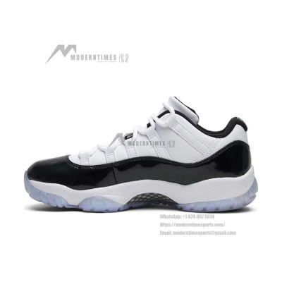 Air Jordan 11 Low ‘Concord’ 528895-145 - White and Black Sneakers with Patent Leather & Icy Blue Outsole