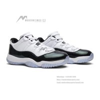 Air Jordan 11 Low ‘Concord’ 528895-145 - White and Black Sneakers with Patent Leather & Icy Blue Outsole