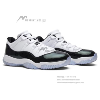 Air Jordan 11 Low ‘Concord’ 528895-145 - White and Black Sneakers with Patent Leather & Icy Blue Outsole