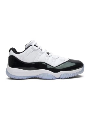 Air Jordan 11 Low ‘Concord’ 528895-145 - Weiße und Schwarze Sneaker mit Lackleder & Eisblauer Außensohle