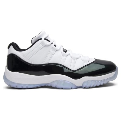 Air Jordan 11 Low ‘Concord’ 528895-145 - White and Black Sneakers with Patent Leather & Icy Blue Outsole