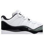 Air Jordan 11 Low ‘Concord’ 528895-145 White and Black Sneakers with Patent Leather and Icy Blue Outsole