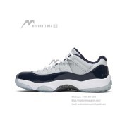 Air Jordan 11 Low ‘Cement Grey’ 528895-007 - Sleek Cement Grey and Navy Sneakers with Patent Leather & Icy Blue Outsole