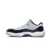 Air Jordan 11 Low ‘Cement Grey’ 528895-007 - Sleek Cement Grey and Navy Sneakers with Patent Leather & Icy Blue Outsole