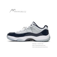 Air Jordan 11 Low ‘Cement Grey’ 528895-007 - Sleek Cement Grey and Navy Sneakers with Patent Leather & Icy Blue Outsole