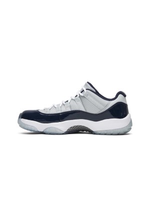 Air Jordan 11 Low ‘Cement Grey’ 528895-007 - Sleek Cement Grey and Navy Sneakers with Patent Leather & Icy Blue Outsole