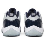 Air Jordan 11 Low ‘Cement Grey’ 528895-007 Cement Grey and Navy Sneakers with Patent Leather and Icy Blue Outsole