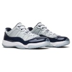 Air Jordan 11 Low ‘Cement Grey’ 528895-007 Cement Grey and Navy Sneakers with Patent Leather and Icy Blue Outsole