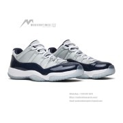 Air Jordan 11 Low ‘Cement Grey’ 528895-007 - Sleek Cement Grey and Navy Sneakers with Patent Leather & Icy Blue Outsole
