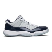 Air Jordan 11 Low ‘Cement Grey’ 528895-007 - Sleek Cement Grey and Navy Sneakers with Patent Leather & Icy Blue Outsole