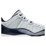 Air Jordan 11 Low ‘Cement Grey’ 528895-007 Cement Grey and Navy Sneakers with Patent Leather and Icy Blue Outsole