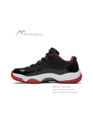Air Jordan 11 Low ‘Bred’ 528896-012 - Iconic Black, Red & White Sneakers with Patent Leather Finish