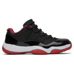 Air Jordan 11 Low ‘Bred’ 528895-012 - Black, Red & White Sneakers with Patent Leather Finish