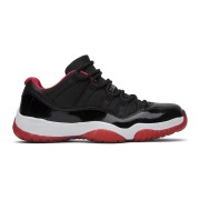 Air Jordan 11 Low ‘Bred’ 528895-012 - Iconic Black, Red & White Sneakers with Patent Leather Finish