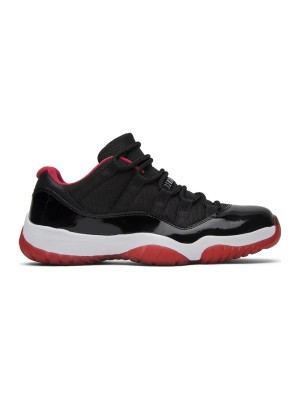 Air Jordan 11 Low ‘Bred’ 528895-012 - Ikonische Schwarze, Rote & Weiße Sneaker mit Lackleder-Finish