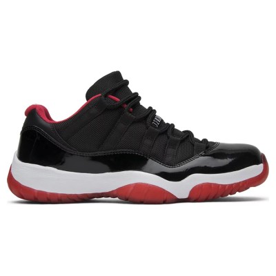 Air Jordan 11 Low ‘Bred’ 528895-012 - Iconic Black, Red & White Sneakers with Patent Leather Finish