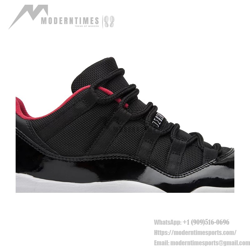 Air Jordan 11 Low ‘Bred’ 528895-012 - Black, Red & White Sneakers with Patent Leather Finish