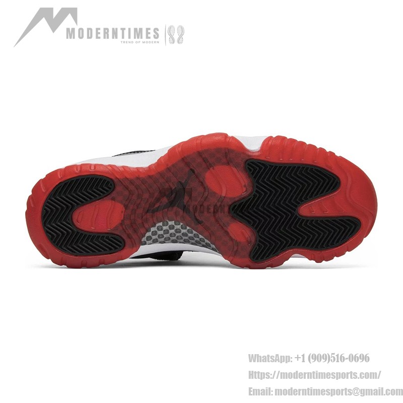 Air Jordan 11 Low ‘Bred’ 528895-012 - Black, Red & White Sneakers with Patent Leather Finish