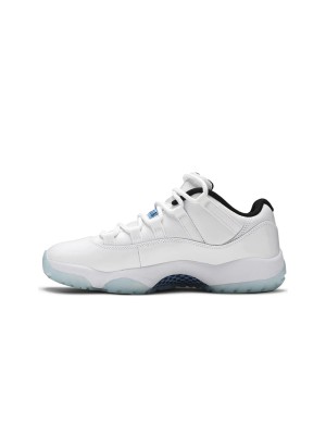 Air Jordan 11 Low 'Legend Blue' AV2187-117 - Crisp White Sneakers with Icy Blue Outsole & Air Cushioning