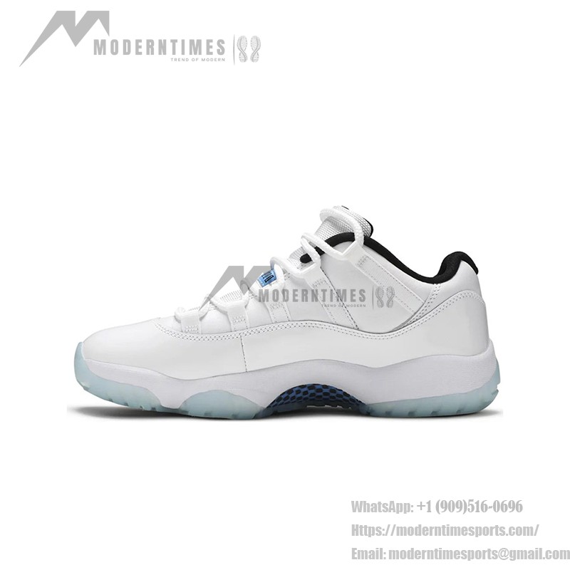 Air Jordan 11 Low 'Legend Blue' AV2187-117 - Crisp White Sneakers with Icy Blue Outsole & Air Cushioning