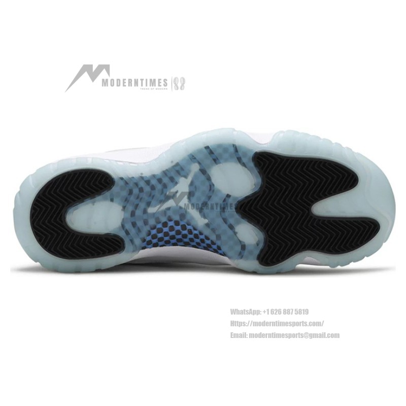 Air Jordan 11 Low 'Legend Blue' AV2187-117 - Crisp White Sneakers with Icy Blue Outsole & Air Cushioning