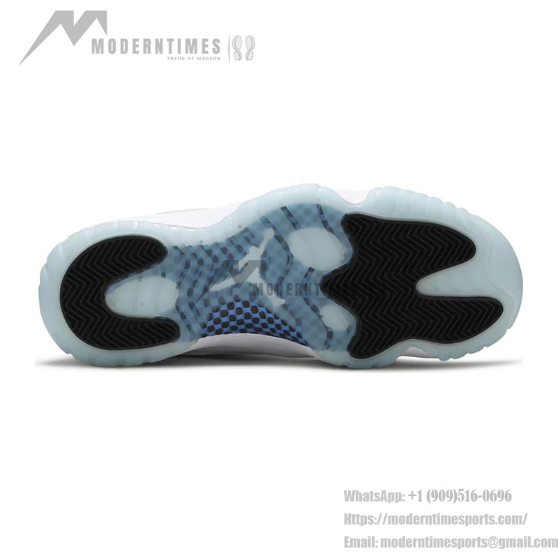 Air Jordan 11 Low 'Legend Blue' AV2187-117 - Crisp White Sneakers with Icy Blue Outsole & Air Cushioning