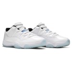 Air Jordan 11 Low 'Legend Blue' AV2187-117 - Crisp White Sneakers with Icy Blue Outsole & Air Cushioning