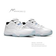 Air Jordan 11 Low 'Legend Blue' AV2187-117 - Crisp White Sneakers with Icy Blue Outsole & Air Cushioning