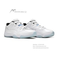 Air Jordan 11 Low 'Legend Blue' AV2187-117 - Crisp White Sneakers with Icy Blue Outsole & Air Cushioning