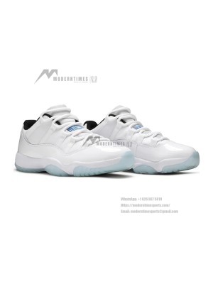 Air Jordan 11 Low 'Legend Blue' AV2187-117 - Crisp White Sneakers with Icy Blue Outsole & Air Cushioning